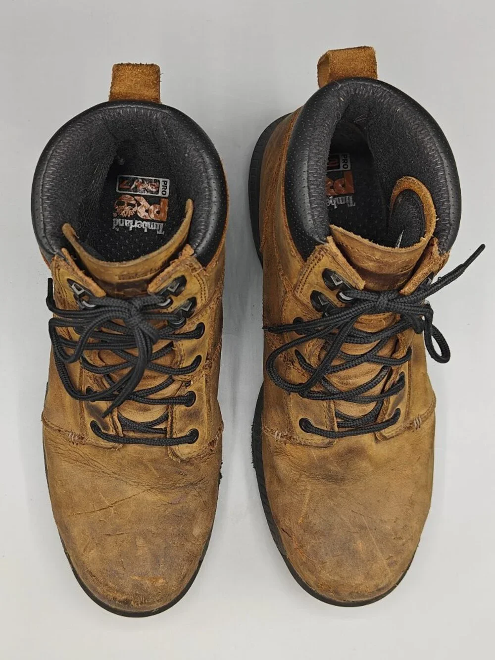 Timberland PRO Montauk 6 Inch Steel Toe Brown Leather Work Boots Men's Size 12M